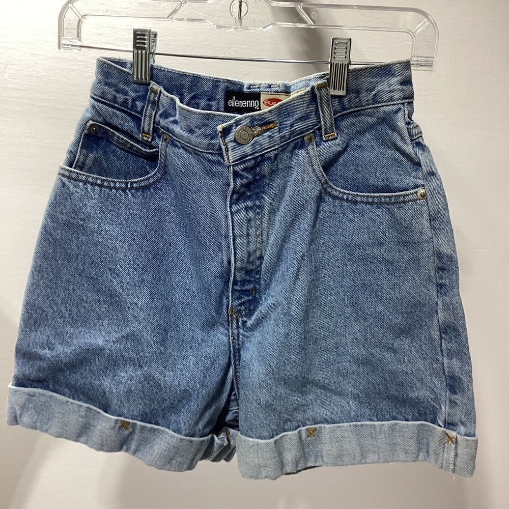 Elllemenno Real Authentic Vintage Mom Jean Shorts High Waist